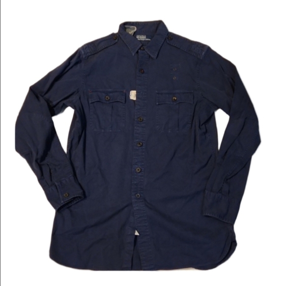 Polo Ralph Lauren Other - Polo By Ralph Lauren Long Sleeve Navy Blue Button Down Shirt (M Size M)